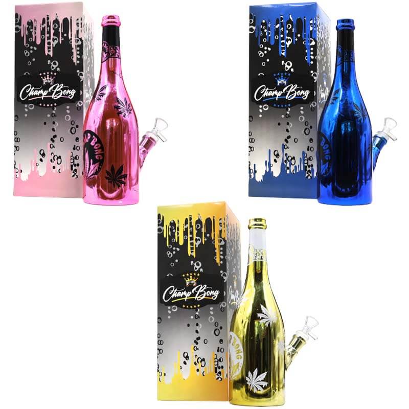 Dabtized Champagne Bottle Waterpipe (CMP-004/001/003) | 10 inch | Assorted Colors product image